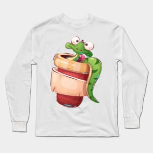 Funny Lizard Reptile concept art cartoon Long Sleeve T-Shirt